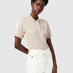 Polos Mulher Slim Fit Monogram Jacquard Polo Lacoste