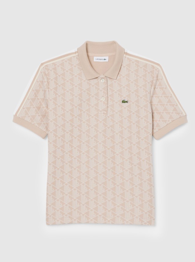 Polos Mulher Slim Fit Monogram Jacquard Polo Lacoste