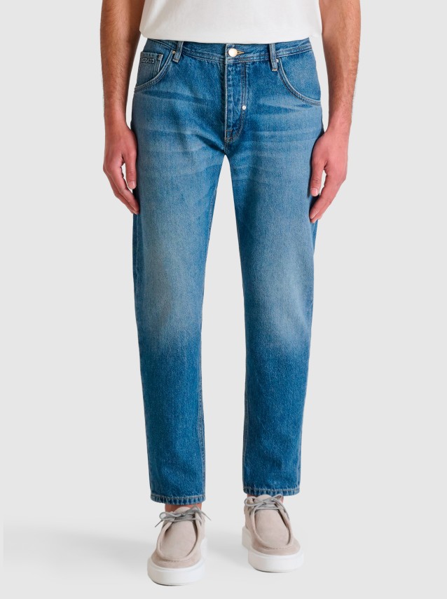 Jeans Antony Morato Homem Jeans Henry Regular Ankle Lenght Fit In Authentic Blue Denim