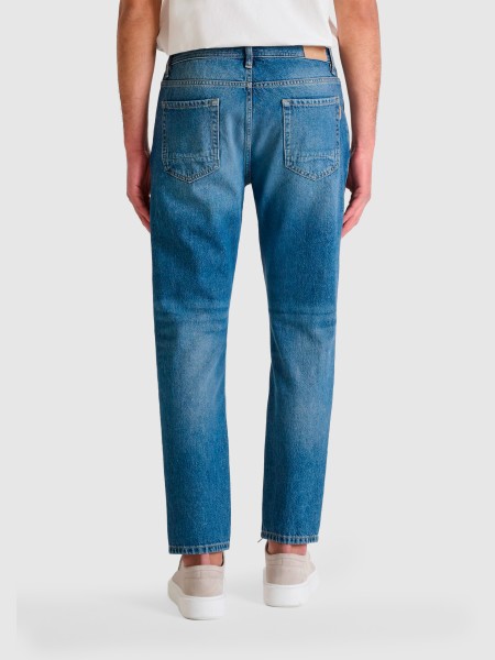 Jeans Antony Morato Homem Jeans Henry Regular Ankle Lenght Fit In Authentic Blue Denim