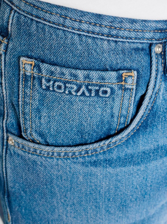 Jeans Antony Morato Homem Jeans Henry Regular Ankle Lenght Fit In Authentic Blue Denim