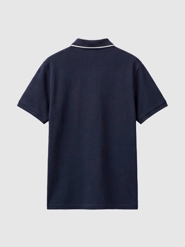 Polo  Antony Morato Homem Polo Regular Fit In Piquet With Striped Rib On Collar And On Cuffs And Log