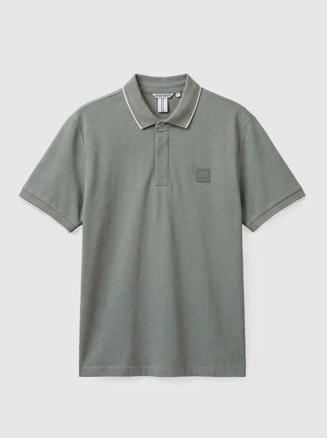 Polo  Antony Morato Homem Polo Regular Fit In Piquet With Striped Rib On Collar And On Cuffs And Log