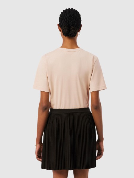 T-Shirt Mulher Relaxed Fit Soft Cotton Jersey V Neck T-Shirt Lacoste