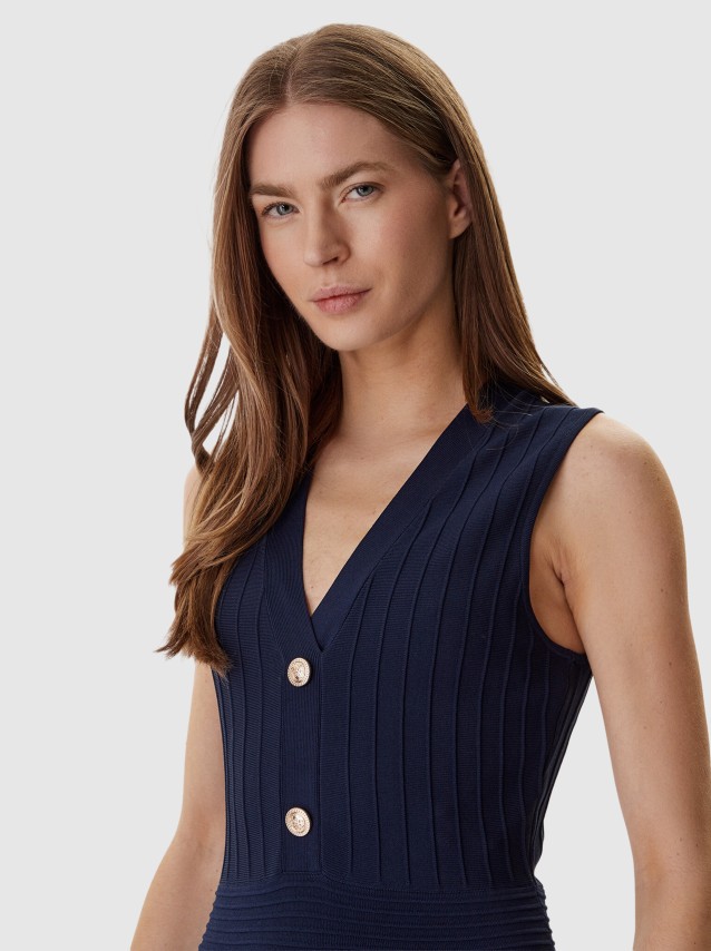 Vestido Guess Mulher Sl Vn Amber Swtr Dress