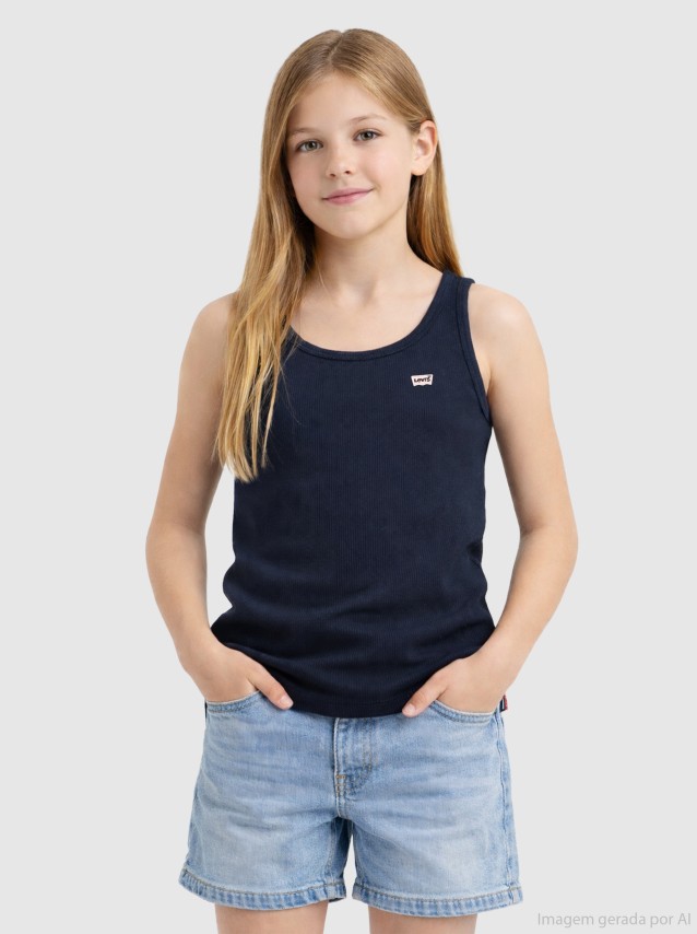 Top Levis Menina Lvg Meet And Greet Ribbed Tank