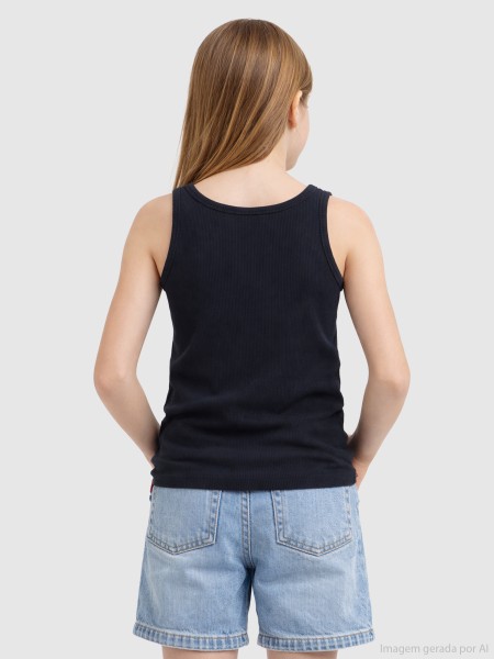 Top Levis Menina Lvg Meet And Greet Ribbed Tank