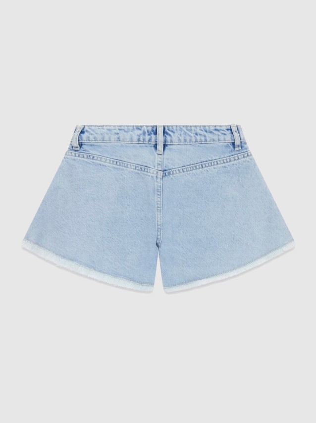 Cal��es Guess Menina Rigid Denim Shorts W/rhineston