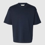 T-Shirt Selected Homem Slhrelaxbob Ss O-Neck Tee