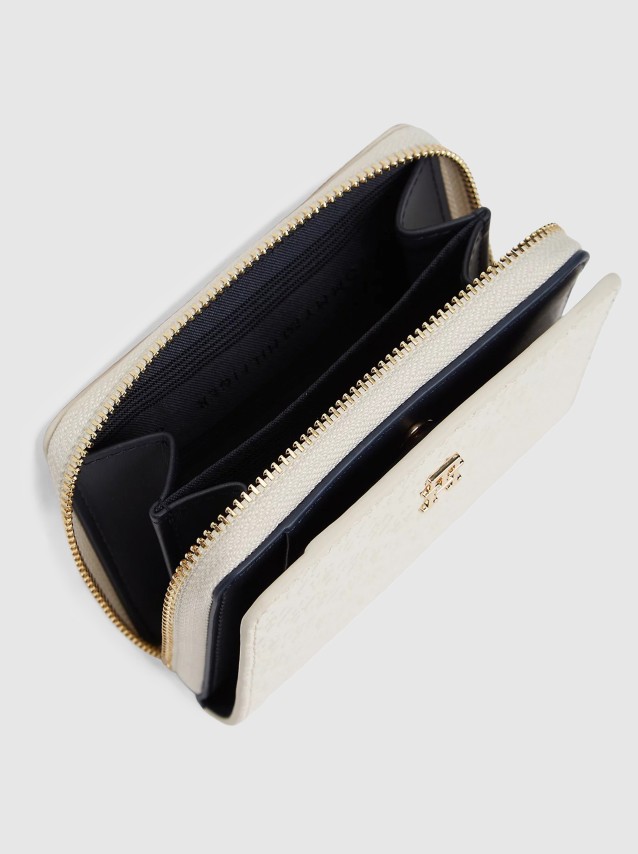 Carteira Tommy Hilfiger Mulher Th Icon Med Za W/flap Mono