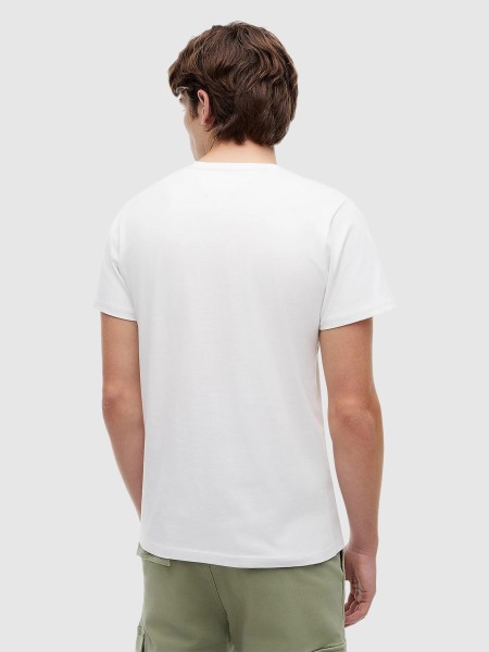 T-Shirt Tommy Jeans  Homem Tjm Slim Essential Flag Tee Ext