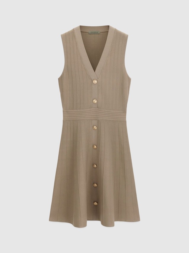 Vestido Guess Mulher Sl Vn Amber Swtr Dress