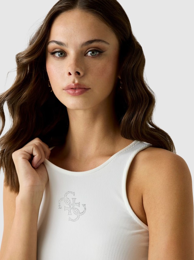 Top Guess Mulher Sl Round Nk Guendalina Top