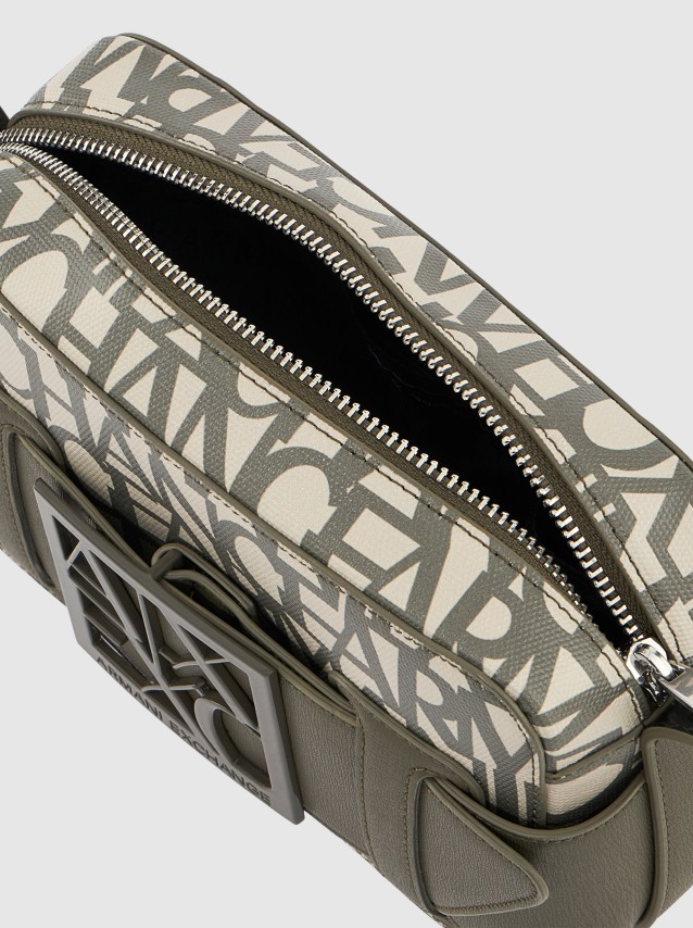 Mala Armani Exchange Mulher Susy Monogram Camera Case