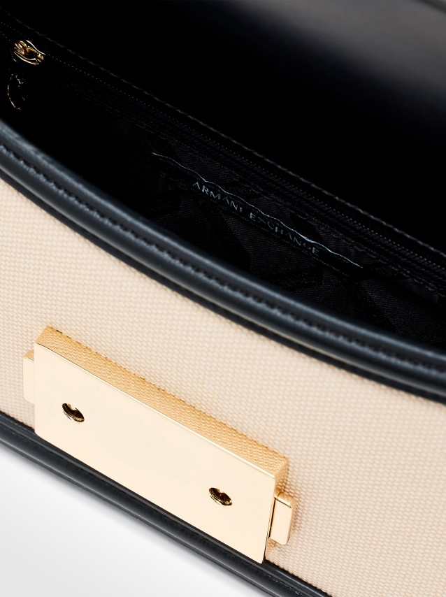 Mala Armani Exchange Mulher Jodie Canvas Crossbody S