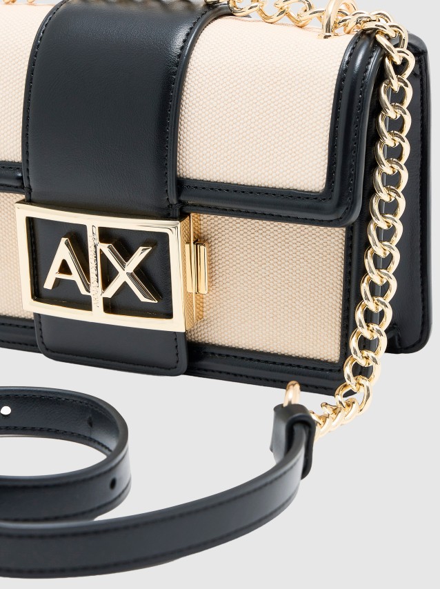 Mala Armani Exchange Mulher Jodie Canvas Crossbody S