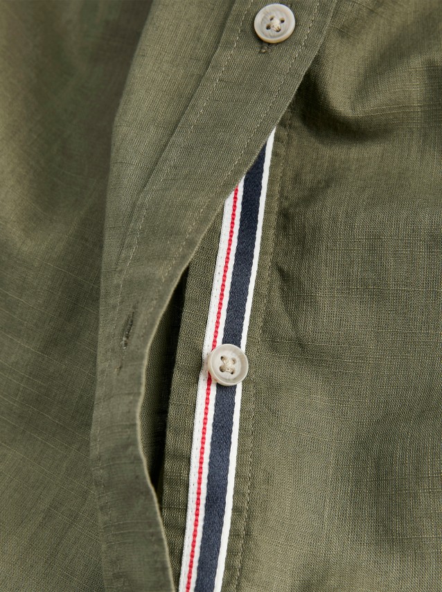 Camisa Jack & Jones Homem Jjhenry Slub Detail Shirt Ls