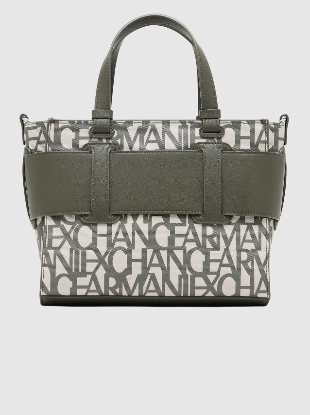 Mala Armani Exchange Mulher Susy Monogram Tote M