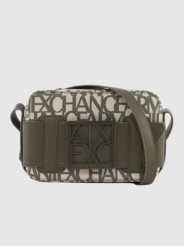 Mala Armani Exchange Mulher Susy Monogram Camera Case