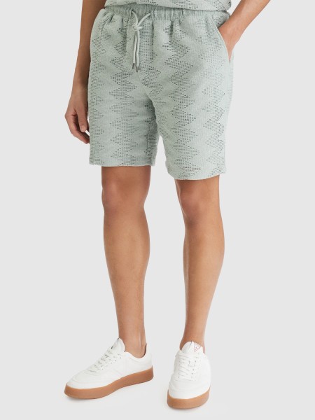 Cal��es Guess Homem Lattice Knit Short