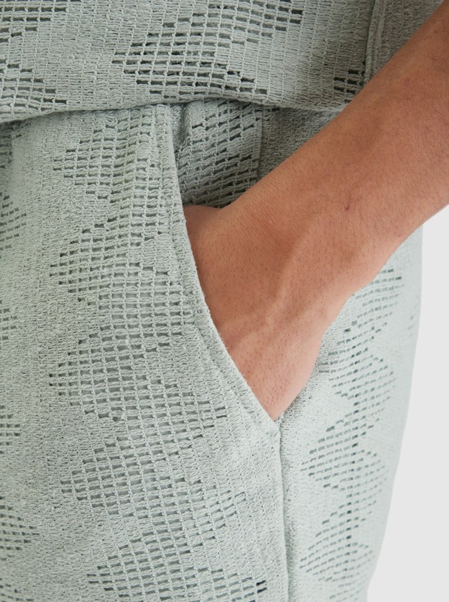 Cal��es Guess Homem Lattice Knit Short