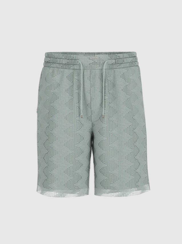 Cal��es Guess Homem Lattice Knit Short