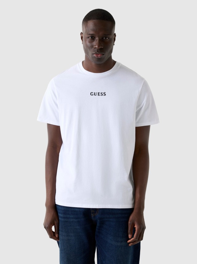 T-Shirt Guess Homem Ss Bsc Quattro G Mist Tee
