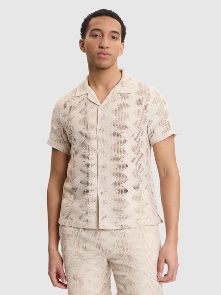 Camisa Guess Homem Lattice Knit Shirt