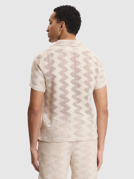 Camisa Guess Homem Lattice Knit Shirt