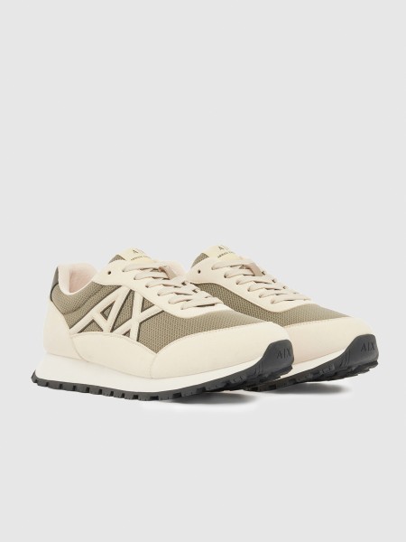 Sapatilha Armani Exchange Homem Sneaker Drop Microsuede+Mesh+Calf Pu