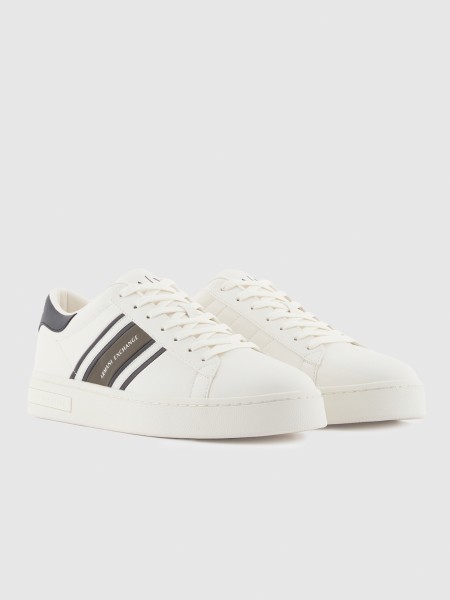 Sapatilha Armani Exchange Homem Sneaker - Sneaker London Calf Pu+Webbing