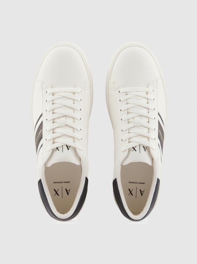Sapatilha Armani Exchange Homem Sneaker - Sneaker London Calf Pu+Webbing