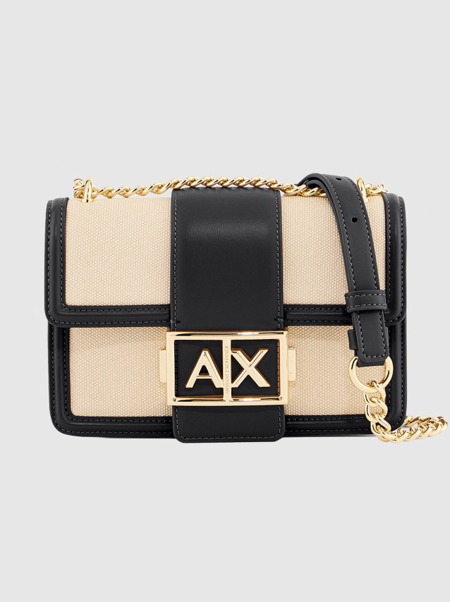 Mala Armani Exchange Mulher Jodie Canvas Crossbody S