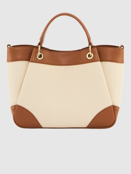 Mala Armani Exchange Mulher Wave Canvas Shopping M