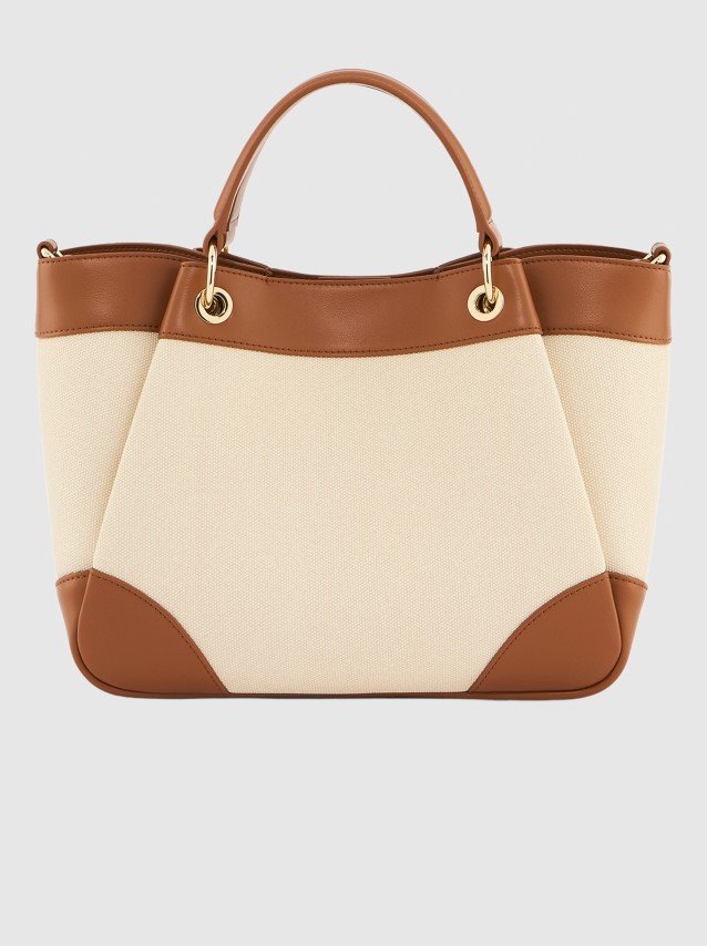 Mala Armani Exchange Mulher Wave Canvas Shopping M