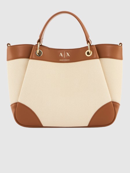 Mala Armani Exchange Mulher Wave Canvas Shopping M