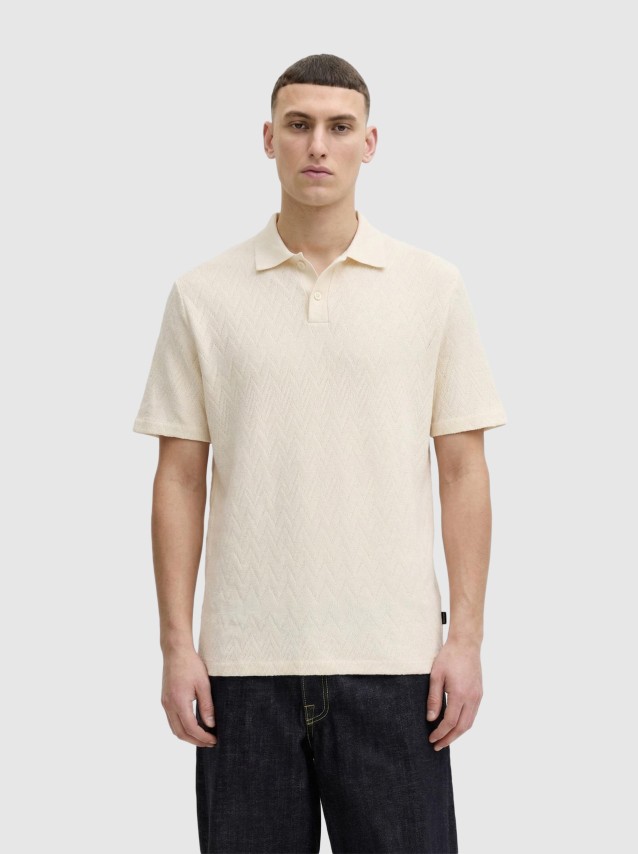 Polo Jack & Jones Homem Jprblatrenton Ss Jacquard Polo