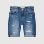 Cal��es Guess Menino Cotton Linen Rigid Denim Short