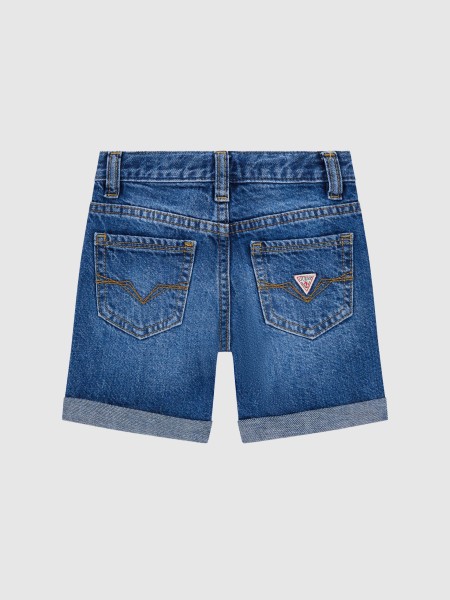 Cal��es Guess Menino Cotton Linen Rigid Denim Short