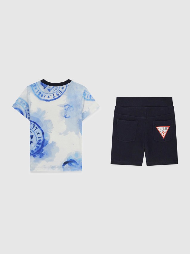 2 Pe�as Guess Menino Set Ss T-Shirt+Active Shorts