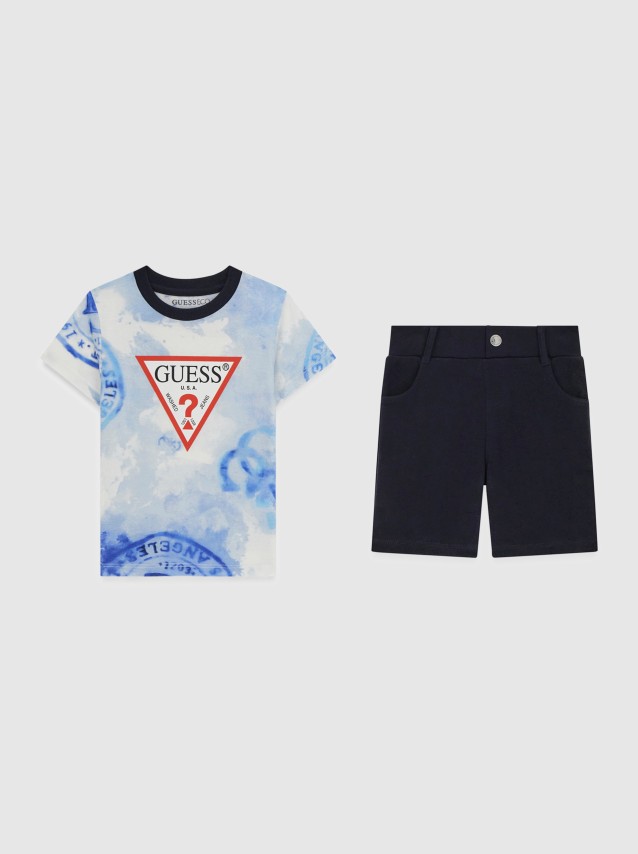 2 Pe�as Guess Menino Set Ss T-Shirt+Active Shorts