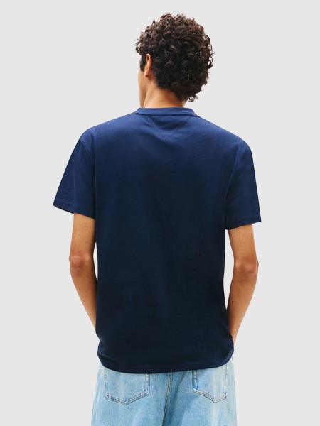 T-Shirt Tommy Jeans Homem Tjm Reg Sflag Ss Tee Ext