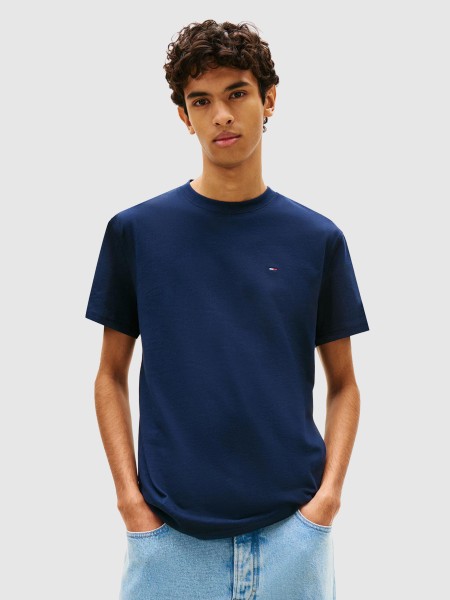 T-Shirt Tommy Jeans Homem Tjm Reg Sflag Ss Tee Ext