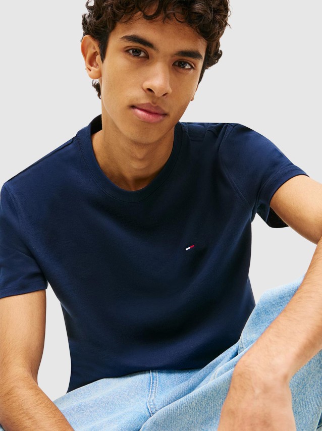 T-Shirt Tommy Jeans Homem Tjm Reg Sflag Ss Tee Ext