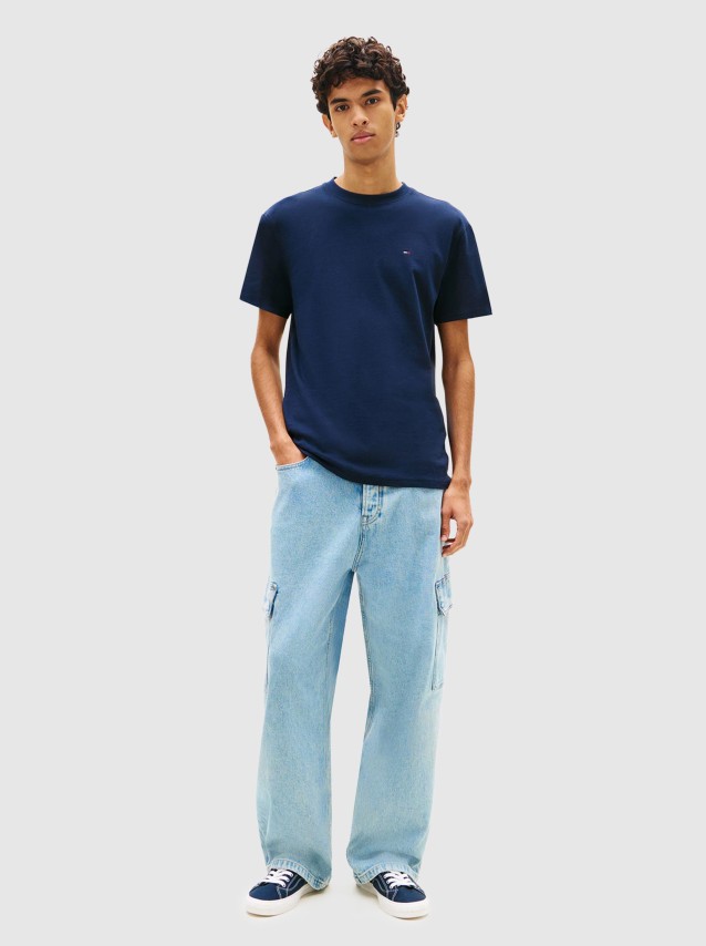 T-Shirt Tommy Jeans Homem Tjm Reg Sflag Ss Tee Ext