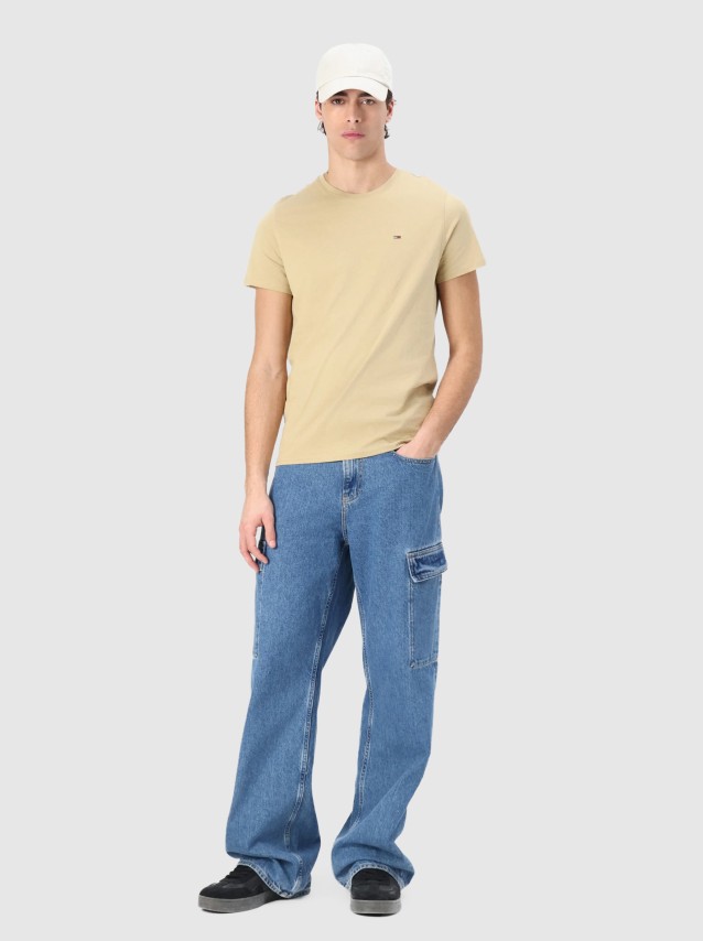 T-Shirt Tommy Jeans Homem Tjm Reg Sflag Ss Tee Ext