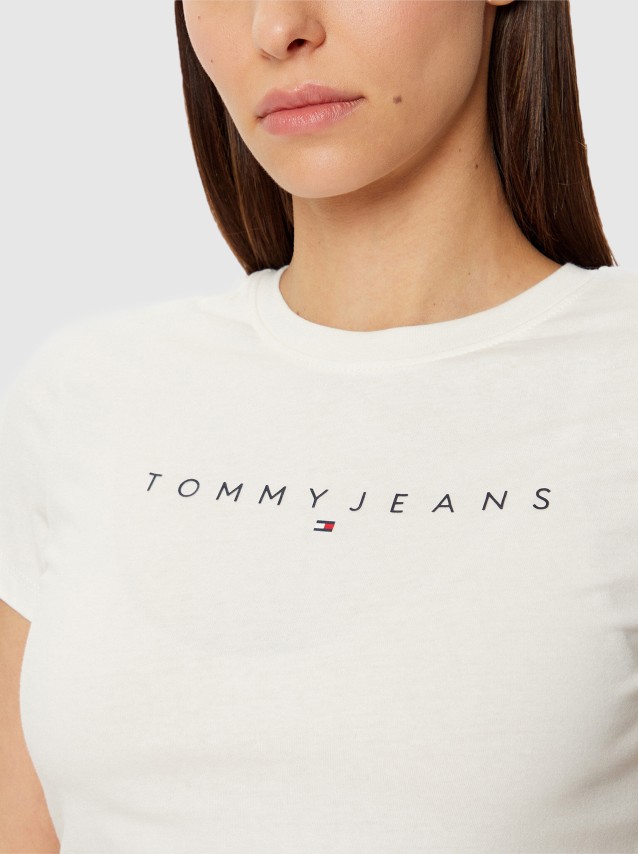 T-Shirt Mulher Tjw Slim Linear Tee Ext Tommy Jeans