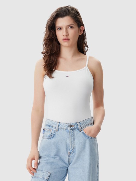 Top Tommy Jeans Mulher Tjw Essential Strap Top Ext
