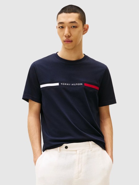 T-Shirt Homem Hilfiger Chest Insert Tee Tommy Hilfiger
