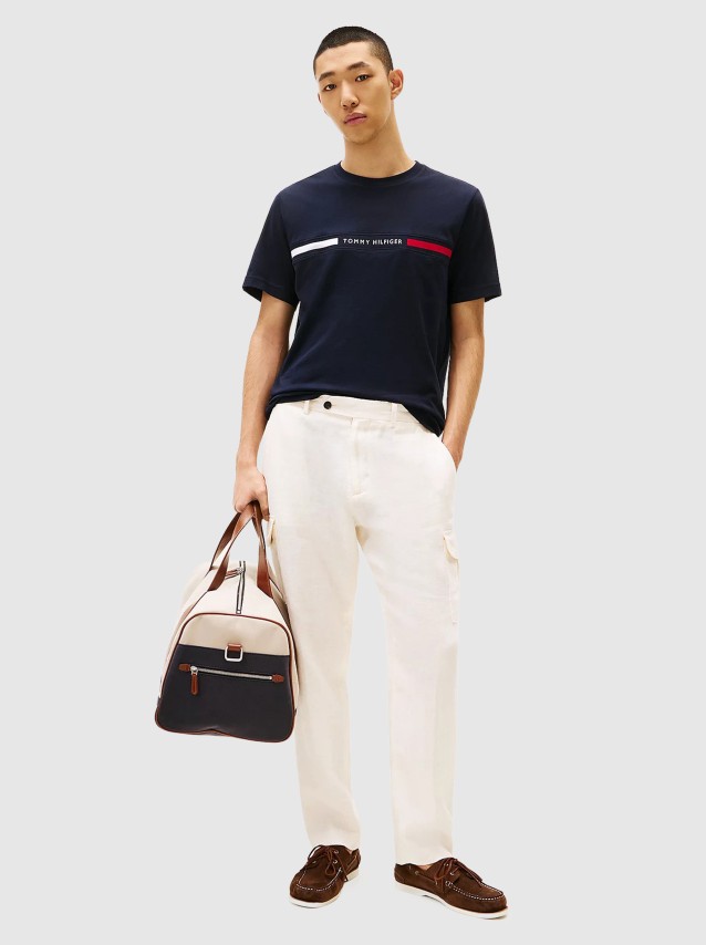 T-Shirt Homem Hilfiger Chest Insert Tee Tommy Hilfiger